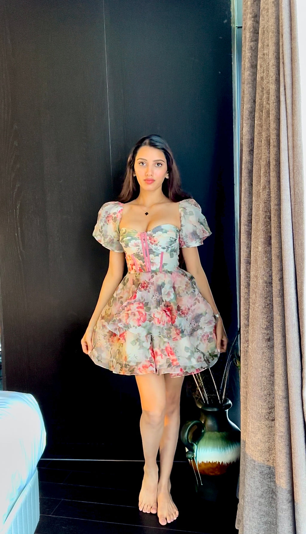 Flowerful Era - floral organza mini dress Kostume County Flowerful Era - floral organza mini dress Kostume County