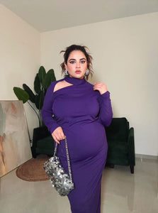 Good behaviour - cut out maxi dress in purple